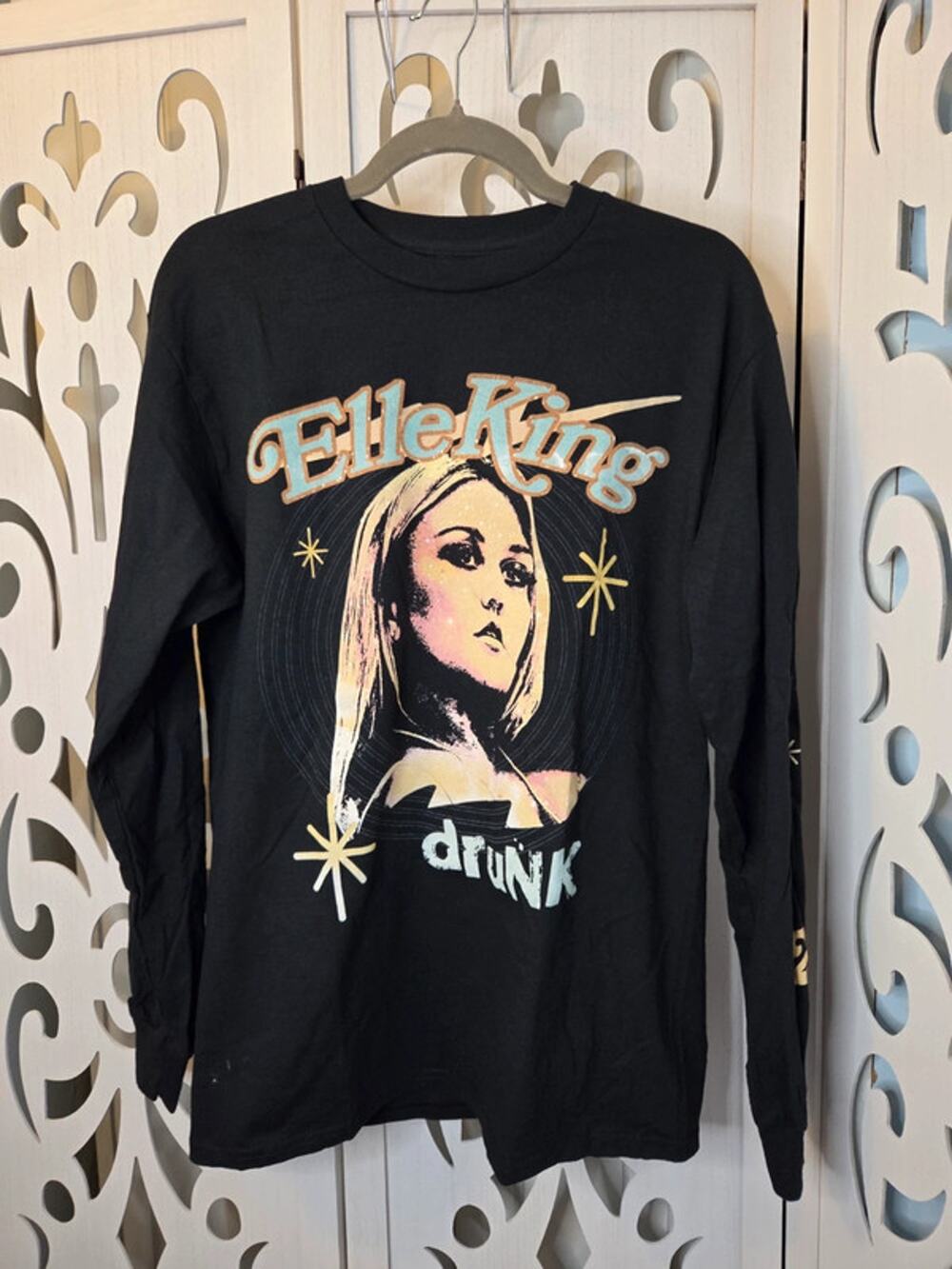Elle King Drunk 2022 Tour Long Sleeve Shirt Medium Black Official Band Merch